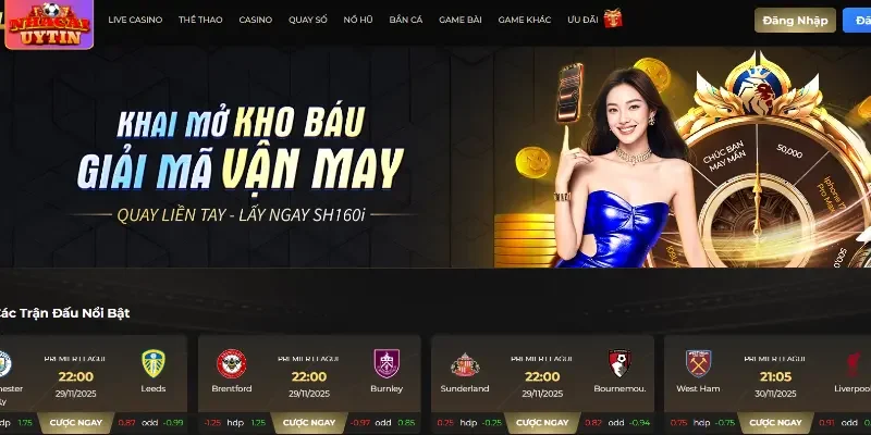 Giao diện trực quan tương đối bắt mắt của nhà cái RIK88